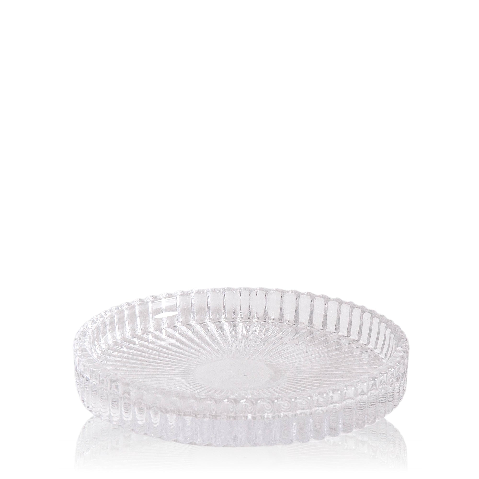 Vintage Glass Plate Pillar Candle Holder